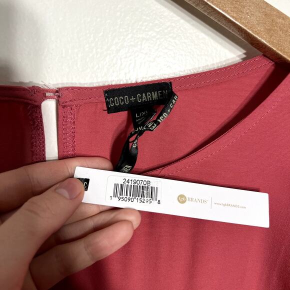 NWT Coco + Carmen Ruffle Sleeve Blouse - Picture 2 of 4